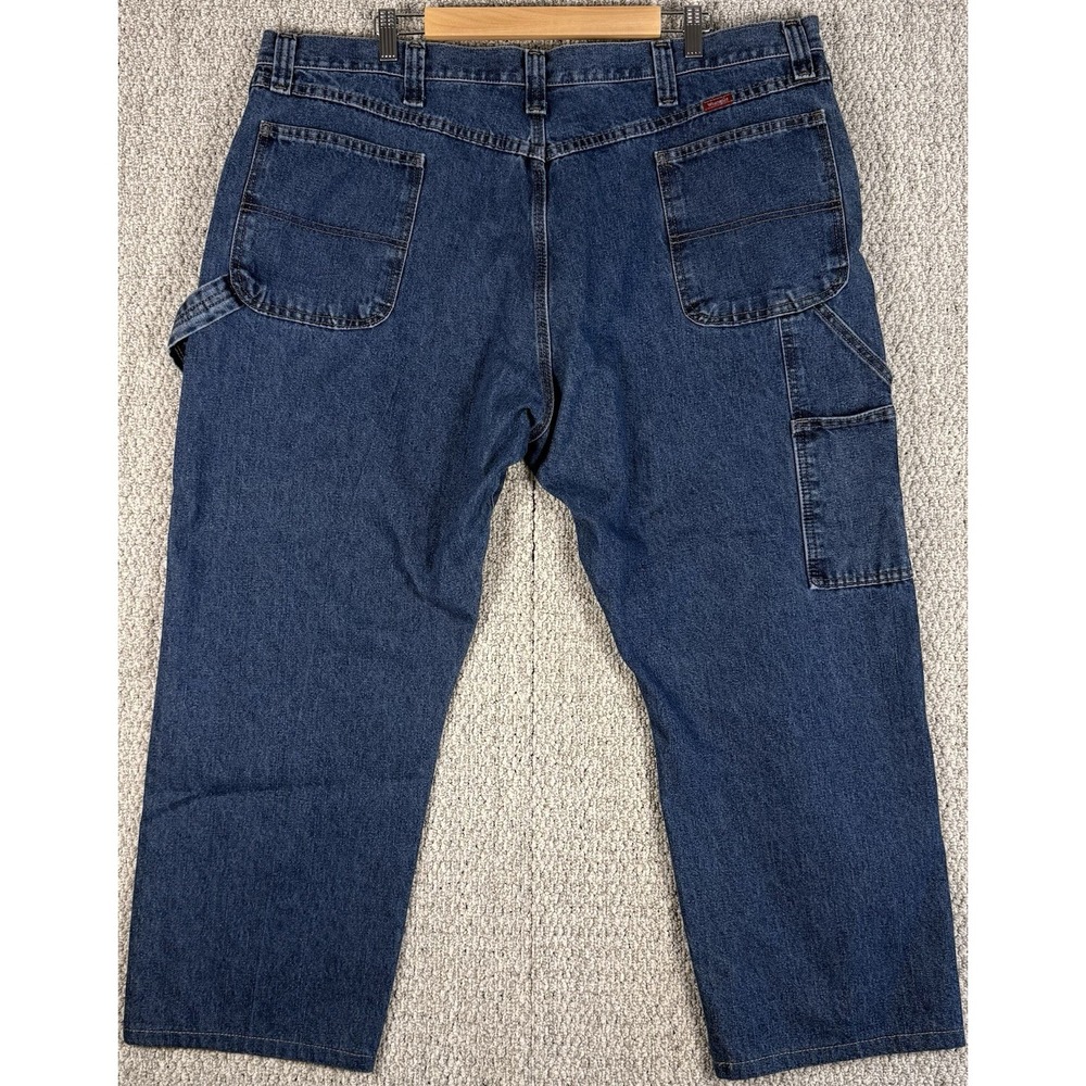 Wrangler Carpenter Jeans Mens 40x30 Blue Denim Hammer Loop Utility Work - Picture 2 of 6